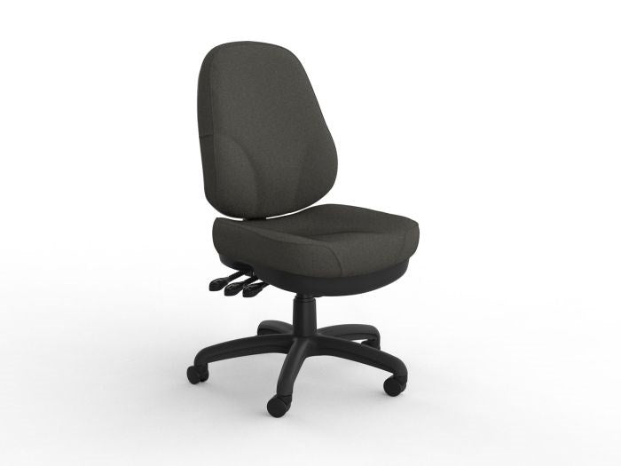 Plymouth Executive Task Chair-Office Chairs-Splice Charcoal-No Arms Thanks-Commercial Traders - Office Furniture