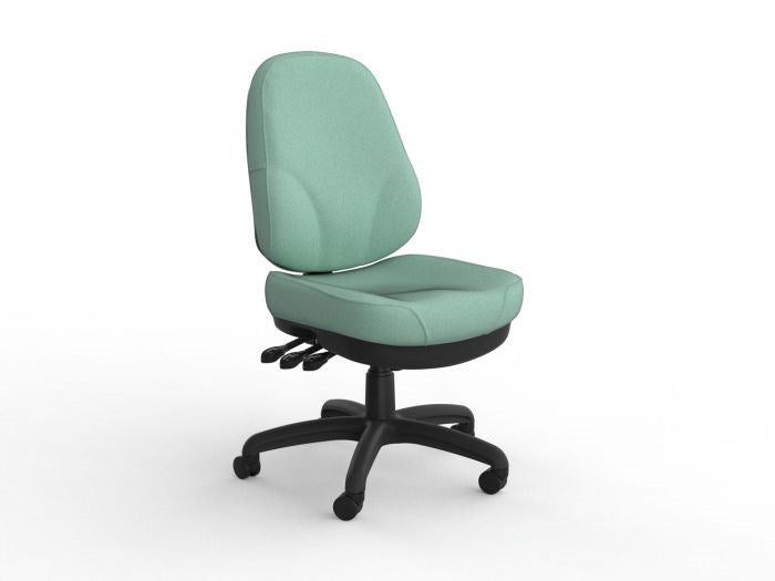 Plymouth Heavy Duty Executive Task Chair-Office Chairs-Splice Lagoon-No Arms Thanks-Commercial Traders - Office Furniture