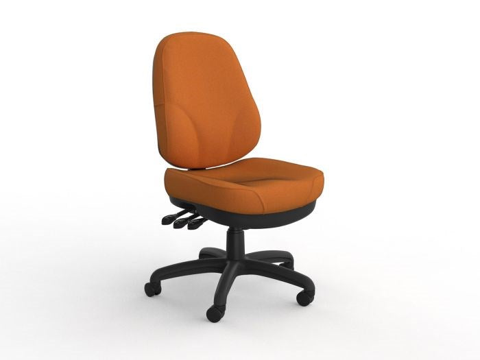 Plymouth Heavy Duty Executive Task Chair-Office Chairs-Splice Orange-No Arms Thanks-Commercial Traders - Office Furniture