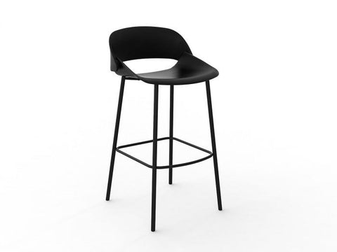 Raven Bar Stool-Lunchroom Chairs-Black-Commercial Traders - Office Furniture