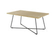 Zion Coffee Table Straight - 1000 x 600 mm-Reception Furniture-Atlantic Oak-Black-Commercial Traders - Office Furniture