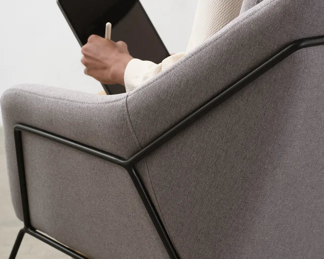 Tetra Reception Chair-Reception Furniture-Grey-Commercial Traders - Office Furniture