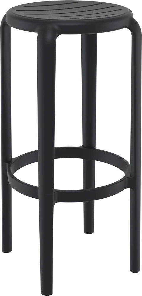 Tom Stool 750H-Barstools-Black-Commercial Traders - Office Furniture