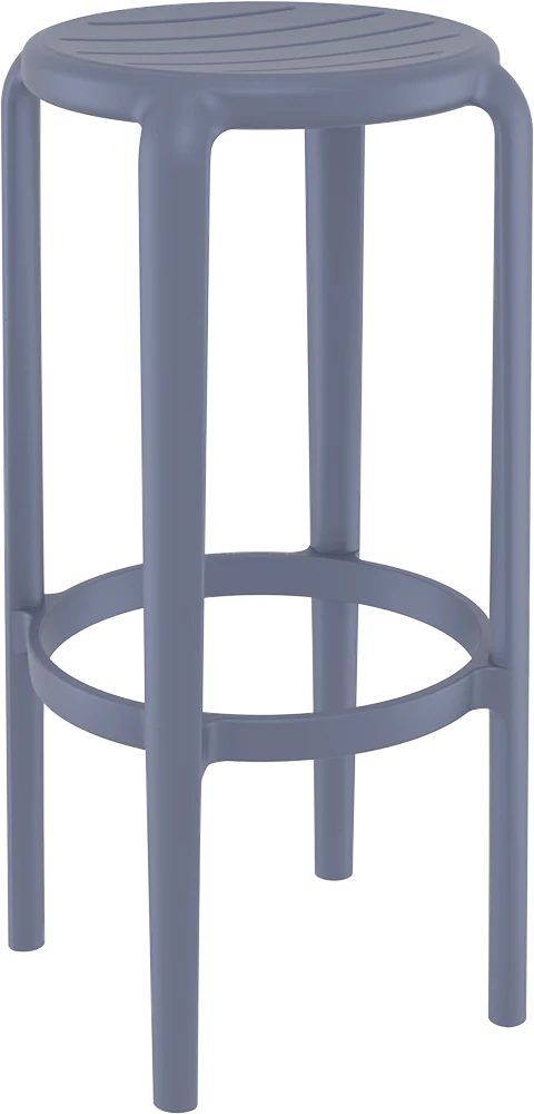 Tom Stool 750H-Barstools-Charcoal-Commercial Traders - Office Furniture