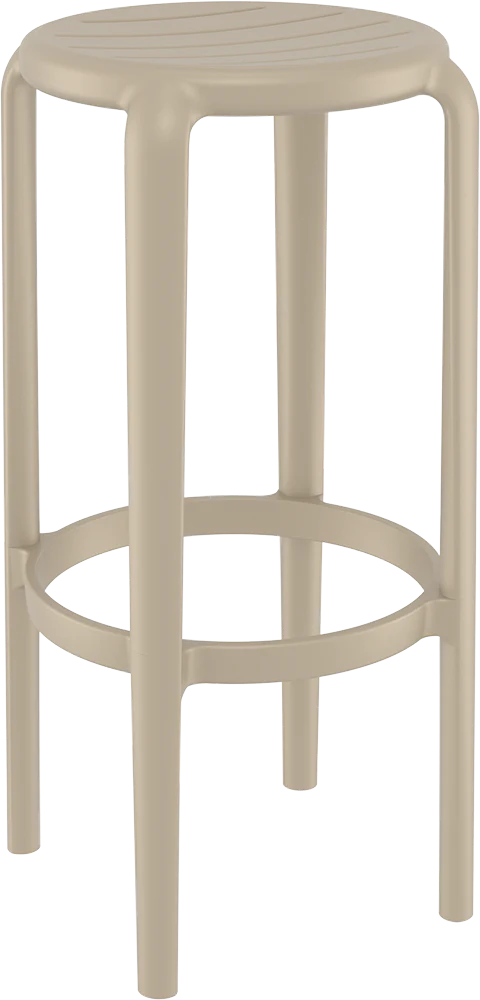 Tom Stool 750H-Barstools-Taupe-Commercial Traders - Office Furniture