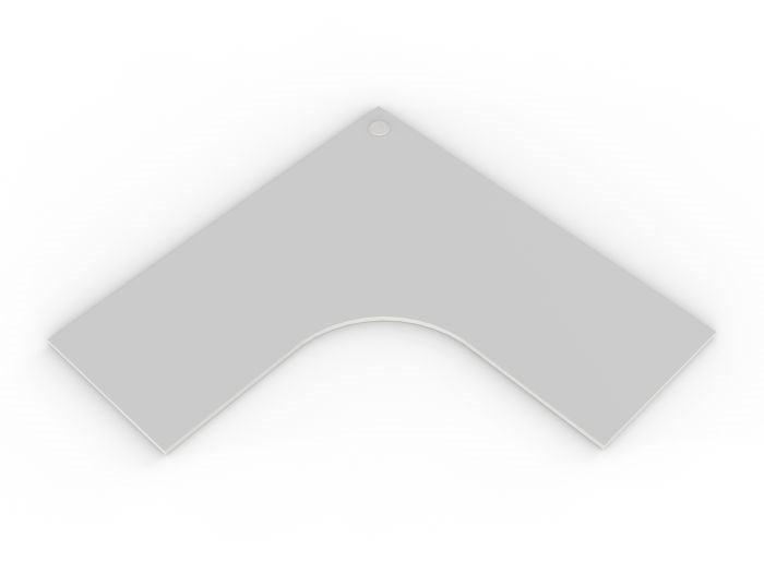 Workstation 1-Piece Worktop Pre-drilled-Desking-White-1500 x 1500-Commercial Traders - Office Furniture