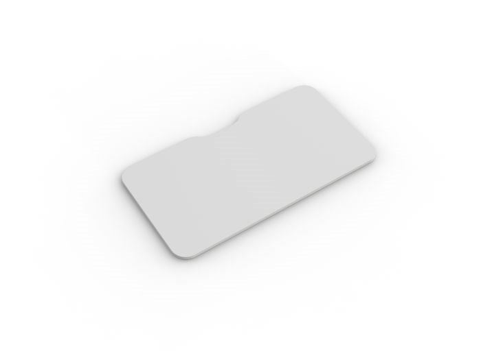 Top Only - Scallop-Desking-Atlantic Oak-1200 x 700-Rectangular-Commercial Traders - Office Furniture