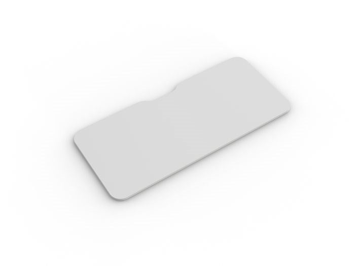 Top Only - Scallop-Desking-Atlantic Oak-1200 x 700-Rectangular-Commercial Traders - Office Furniture