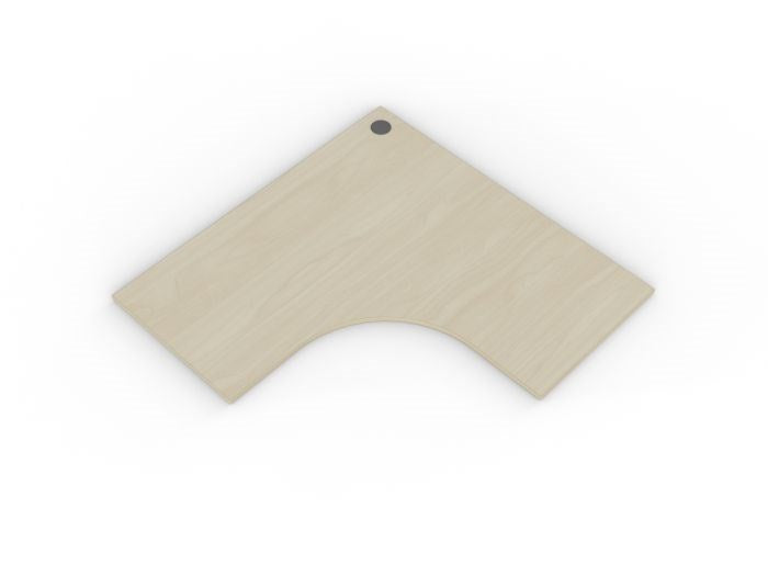 Workstation 1-Piece Worktop Pre-drilled-Desking-White-1500 x 1500-Commercial Traders - Office Furniture