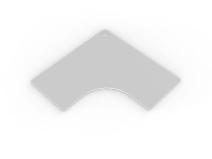 Workstation 1-Piece Worktop Pre-drilled-Desking-White-1500 x 1500-Commercial Traders - Office Furniture