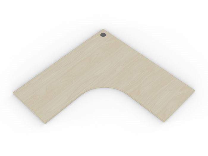 Workstation 1-Piece Worktop-Desking-White-1500 x 1500-Commercial Traders - Office Furniture