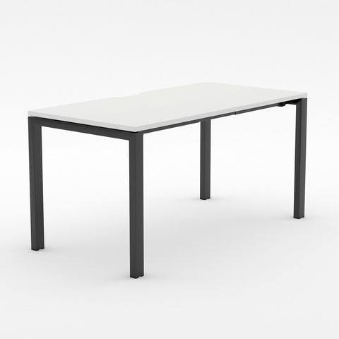 Alti 1500 x 750 Desk-Desking-White-Black-Delivery to North Island-Commercial Traders - Office Furniture