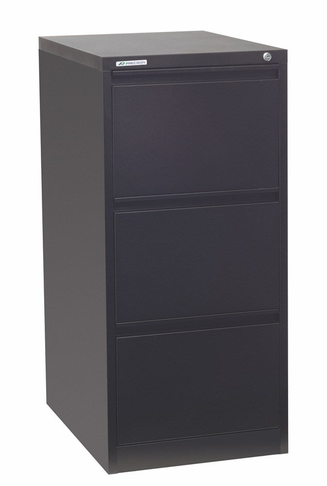 Classic 3 Drawer Filing Cabinet - Quickship-Storage-Black-Commercial Traders - Office Furniture