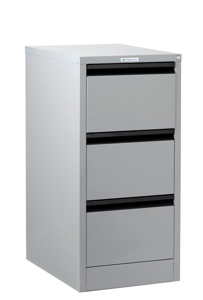 Classic 3 Drawer Filing Cabinet - Quickship-Storage-Silver Grey-Commercial Traders - Office Furniture