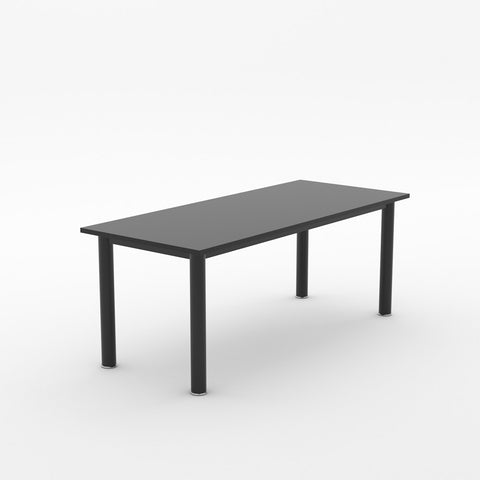 Alti Deluxe 1800 Long Canteen Table-Lunchroom Tables-Black-Black-North Island Delivery-Commercial Traders - Office Furniture