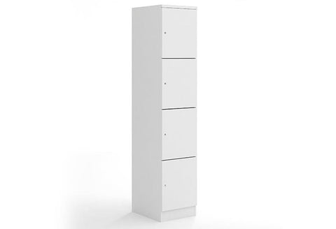 Mascot Lockers (4 x 1)-Storage-Standard Key Lock-Snowdrift-Commercial Traders - Office Furniture