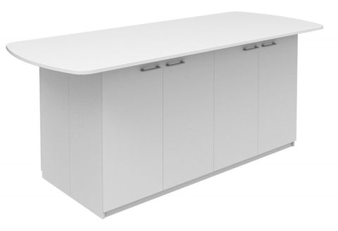 Mascot Leaner Storage Unit-Meeting Room Furniture-Snow Velvet-Commercial Traders - Office Furniture