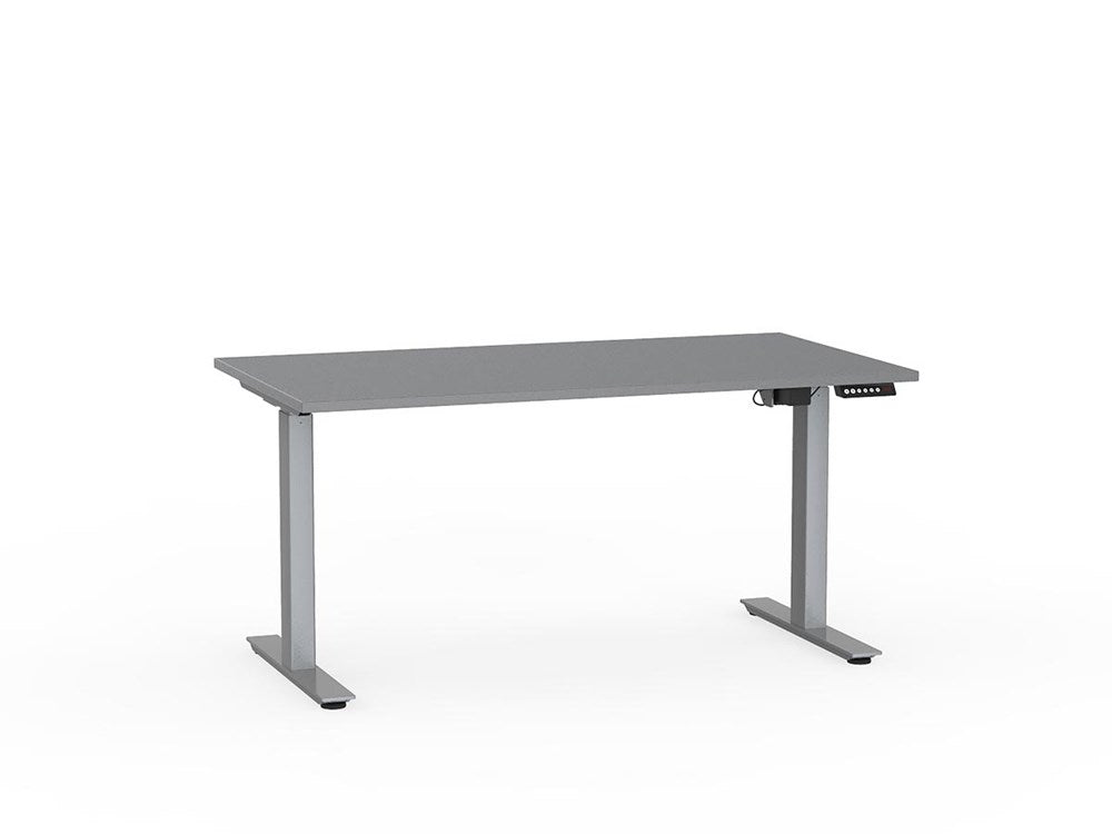 Agile 1500 x 800 Electric Standing Desk (2 Column)-Desking-Silver-Silver-Commercial Traders - Office Furniture