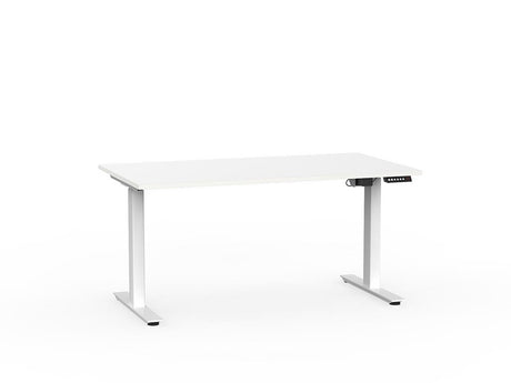 Agile 1500 x 800 Electric Standing Desk (2 Column)-Desking-White-White-Commercial Traders - Office Furniture