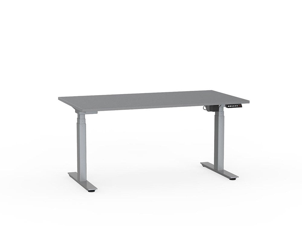 Agile 1500 x 800 Electric Standing Desk (3 Column)-Desking-Silver-Silver-Commercial Traders - Office Furniture