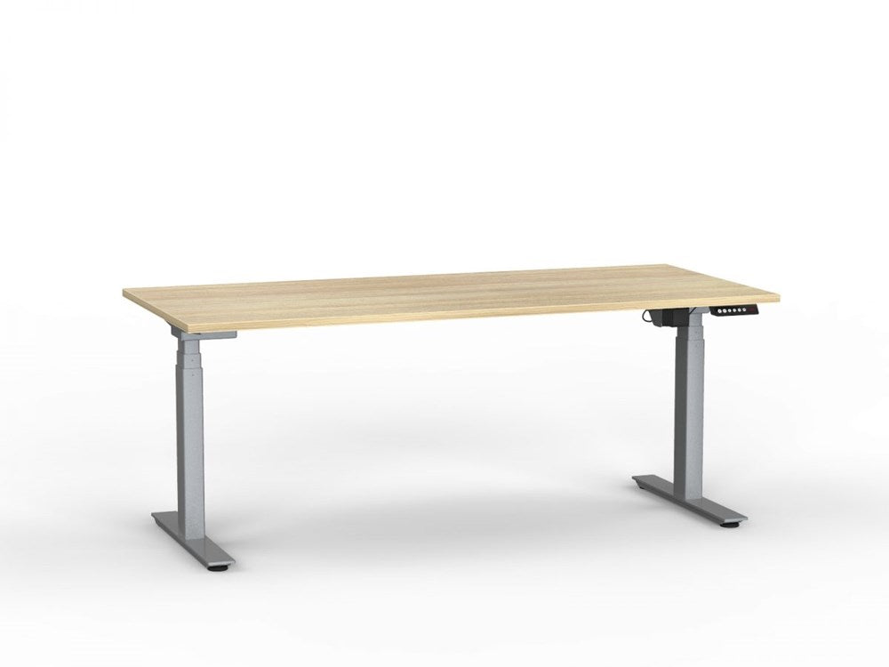 Agile 1800 x 800 Electric Standing Desk (3 Column)-Desking-White-White-Commercial Traders - Office Furniture