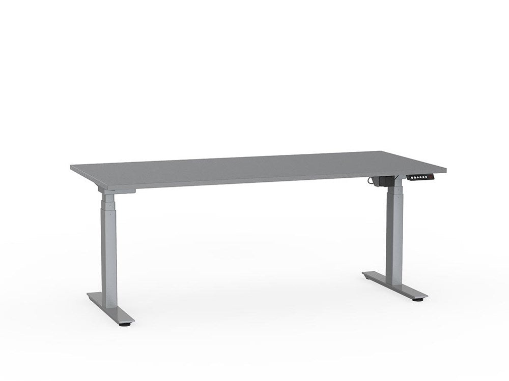Agile 1800 x 800 Electric Standing Desk (3 Column)-Desking-Silver-Silver-Commercial Traders - Office Furniture
