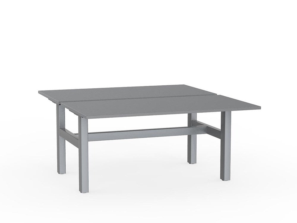 Agile Double Sided 1500 Fixed Height-Desking-Silver-Silver-Commercial Traders - Office Furniture