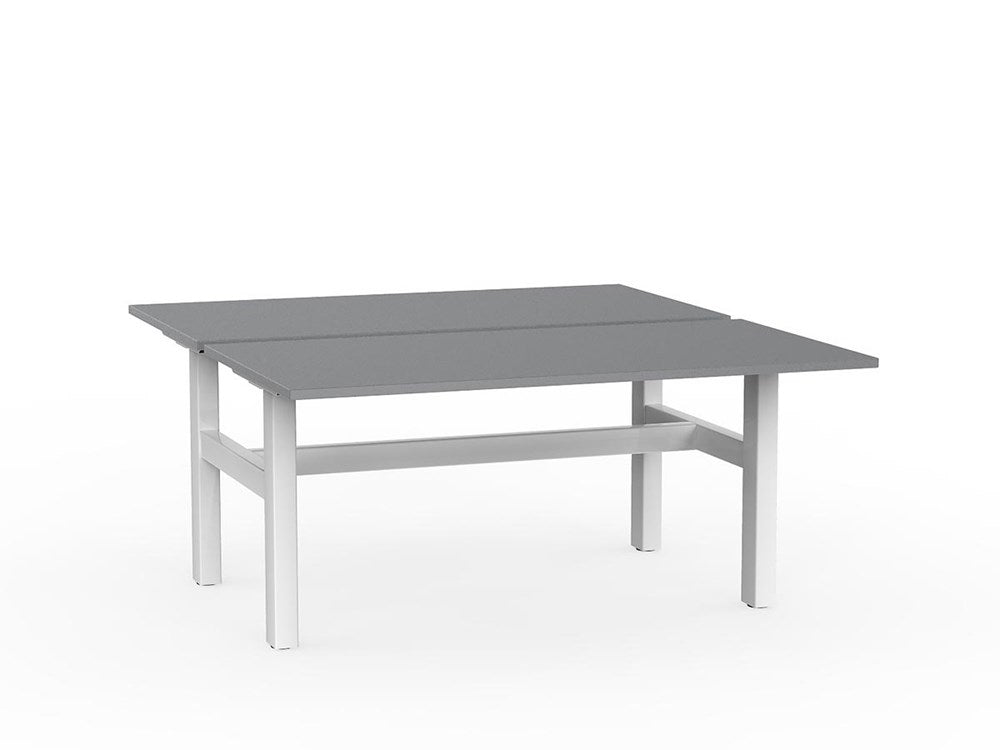 Agile Double Sided 1500 Fixed Height-Desking-Silver-White-Commercial Traders - Office Furniture