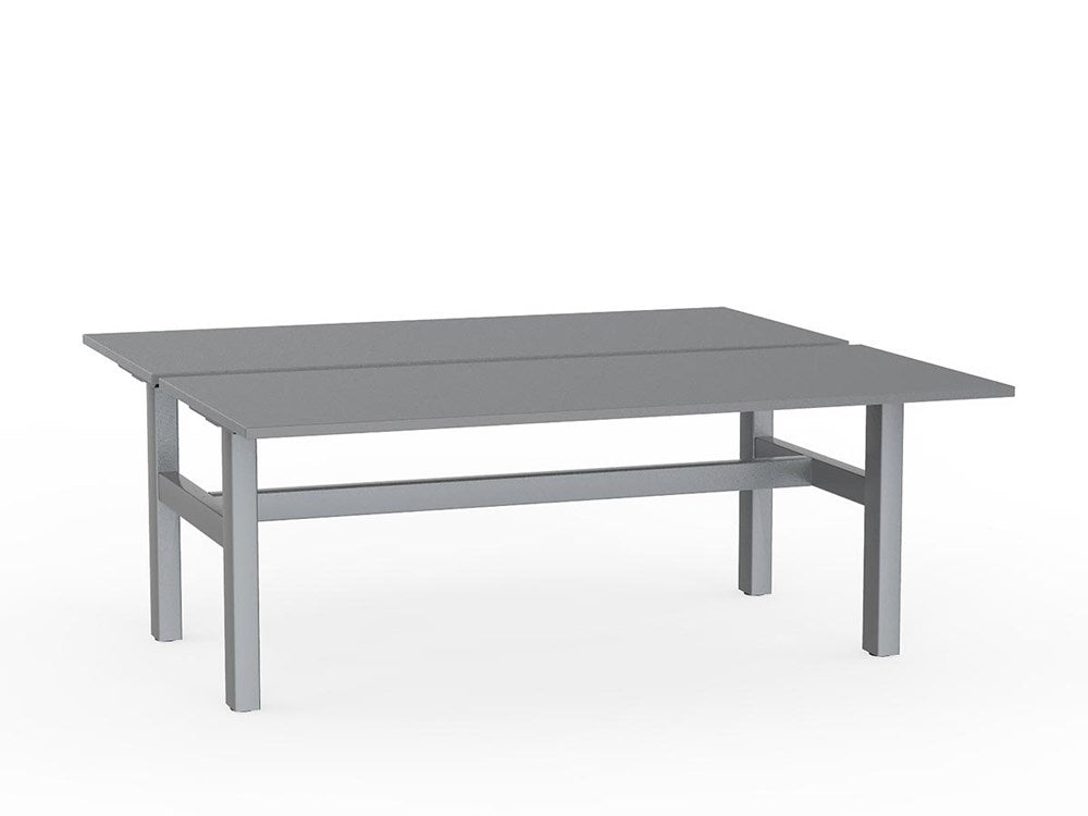 Agile Double Sided 1800 Fixed Height-Desking-Silver-Silver-Commercial Traders - Office Furniture