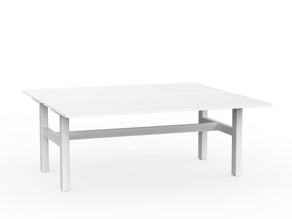 Agile Double Sided 1800 Fixed Height-Desking-White-White-Commercial Traders - Office Furniture