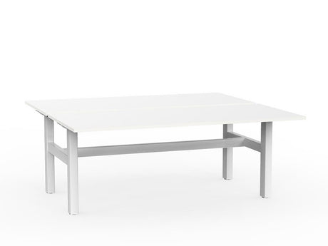 Agile Double Sided 1800 Fixed Height-Desking-White-White-Commercial Traders - Office Furniture
