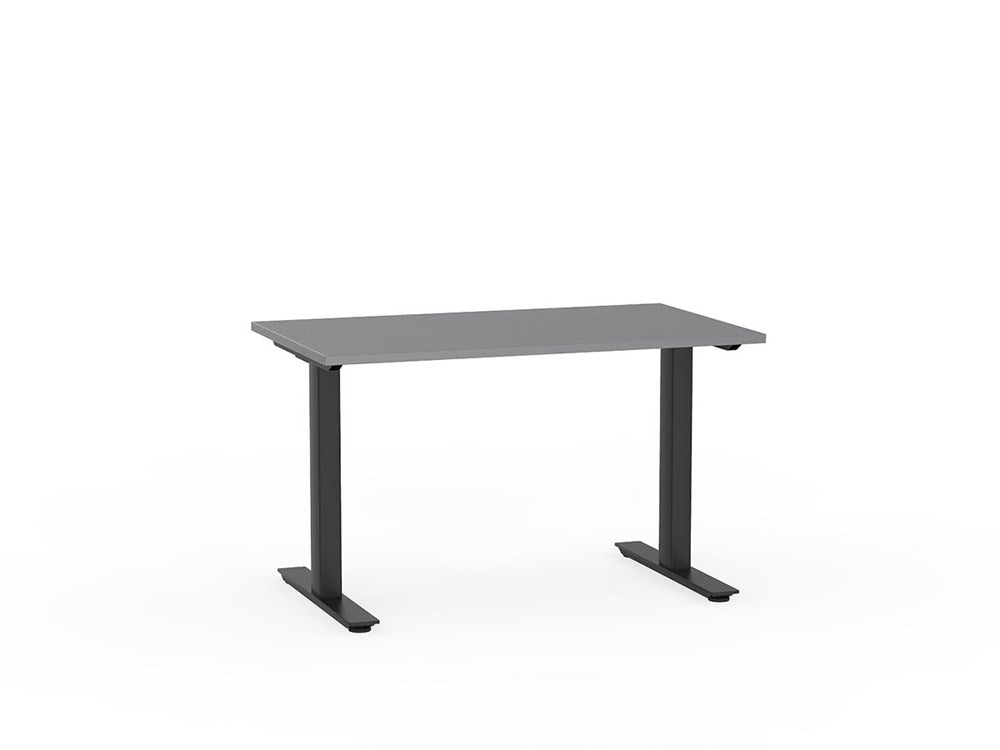 Agile 1200 x 700 Fixed Height Desk - 715mm high-Desking-White-Silver-Commercial Traders - Office Furniture