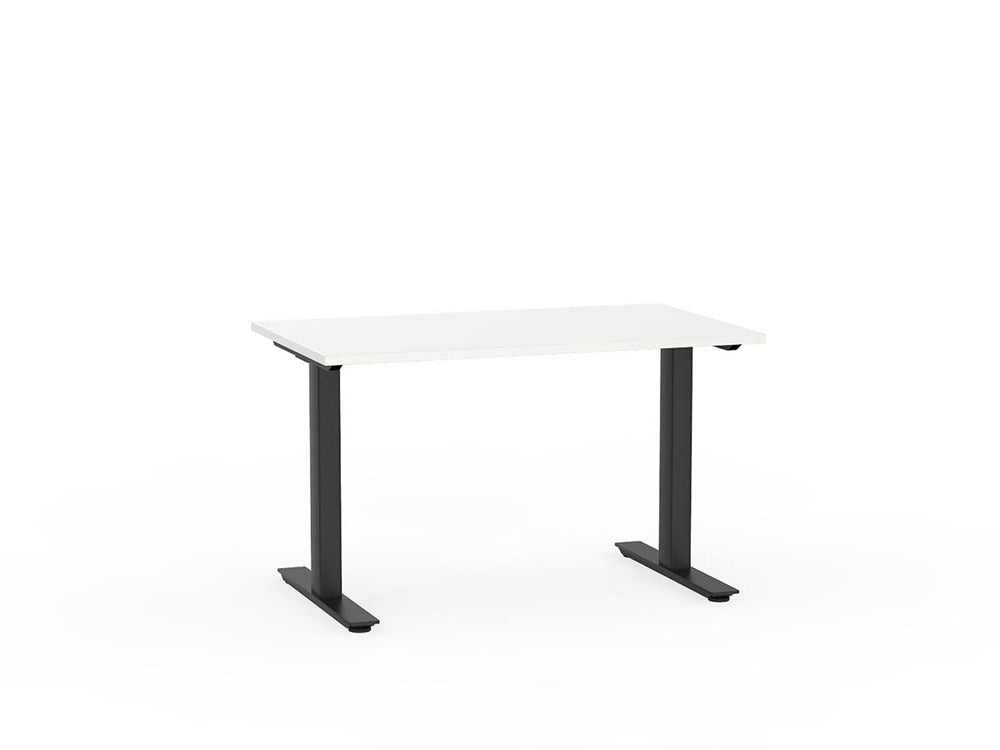 Agile 1200 x 700 Fixed Height Desk - 715mm high-Desking-White-Silver-Commercial Traders - Office Furniture