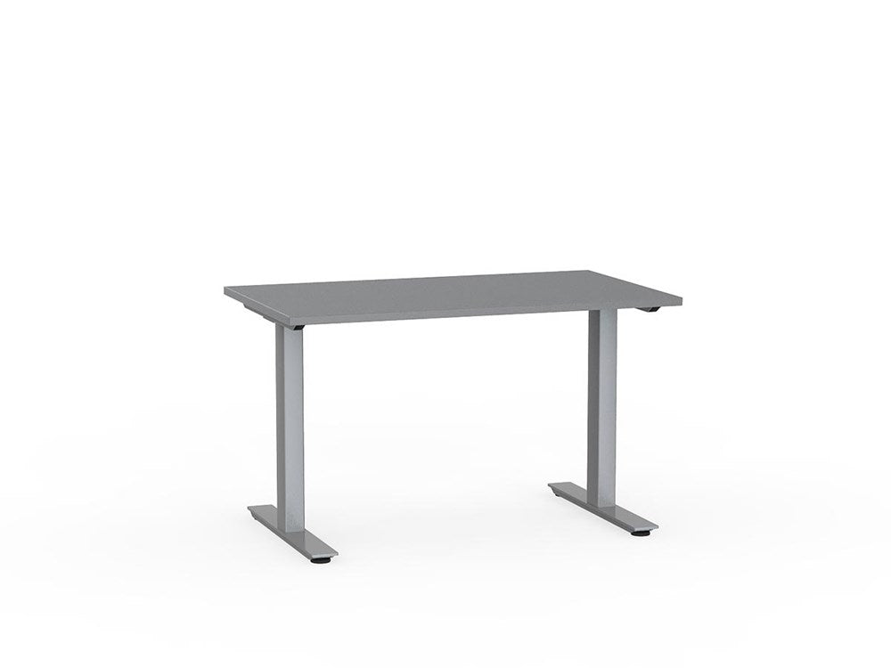 Agile 1200 x 700 Fixed Height Desk - 715mm high-Desking-Silver-Silver-Commercial Traders - Office Furniture