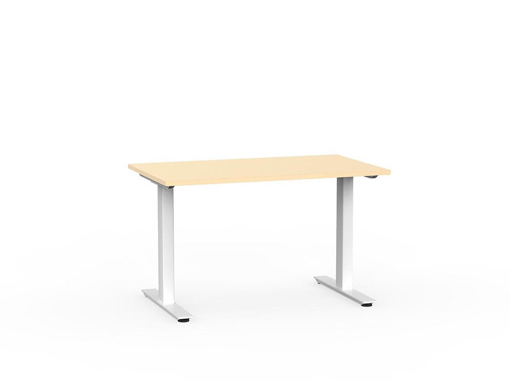 Agile 1200 x 700 Fixed Height Desk - 715mm high-Desking-White-Silver-Commercial Traders - Office Furniture