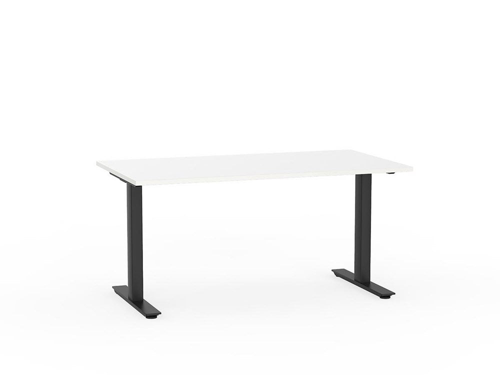 Agile 1500 x 800 Fixed Height Desk - 715mm high-Desking-White-Silver-Commercial Traders - Office Furniture