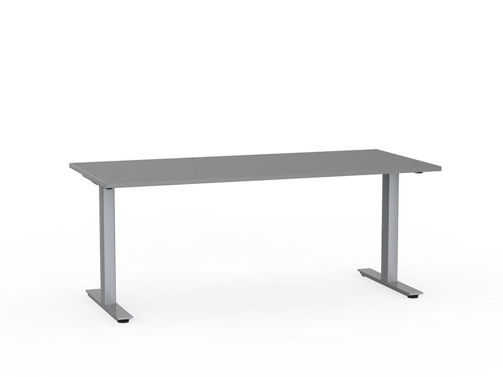 Agile 1800 x 800 Fixed Height Desk - 715mm high-Desking-Silver-Silver-Commercial Traders - Office Furniture