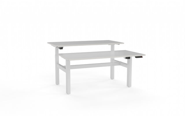Agile Double Sided 1200 Electric Standing Desk-Desking-White-White-Commercial Traders - Office Furniture