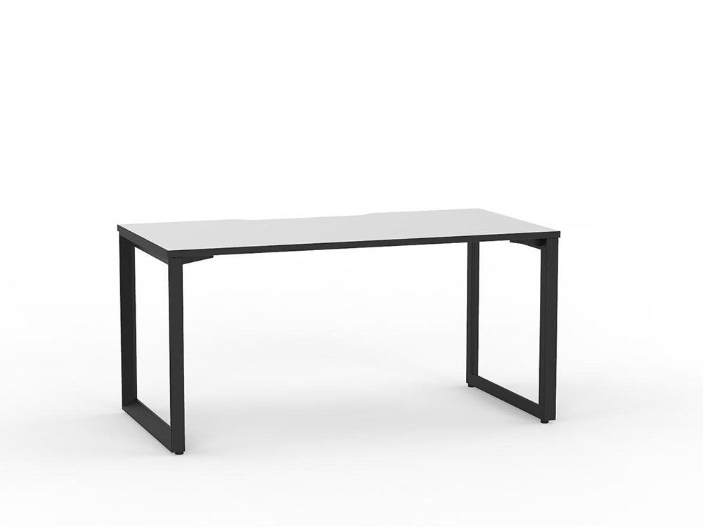 Anvil 1500 x 800 Desk-Desking-White Top / Black Legs-Commercial Traders - Office Furniture