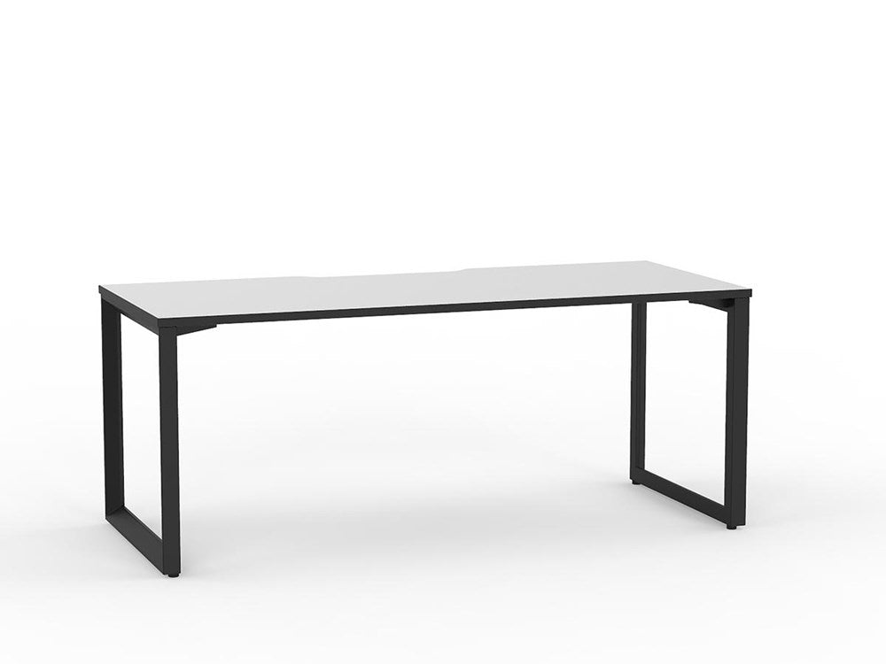Anvil 1800 x 800 Desk-Desking-White Top / Black Legs-Commercial Traders - Office Furniture