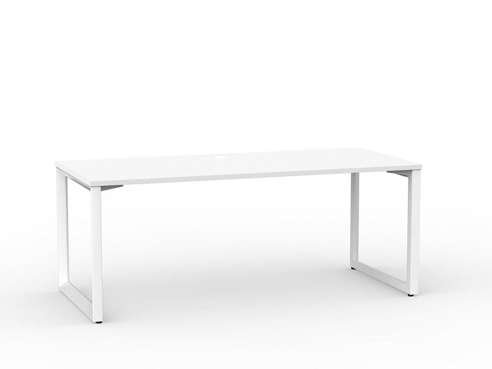 Anvil 1800 x 800 Desk-Desking-White Top / White Legs-Commercial Traders - Office Furniture