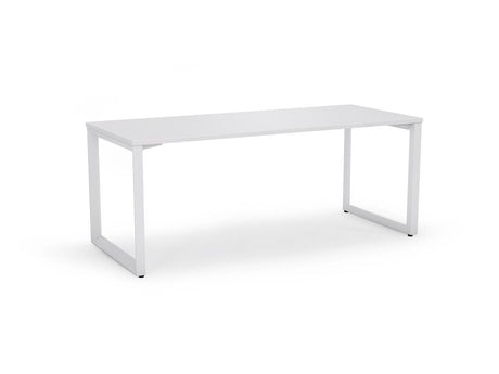 Anvil 1800 x 800 Desk-Desking-White Top / White Legs-Commercial Traders - Office Furniture