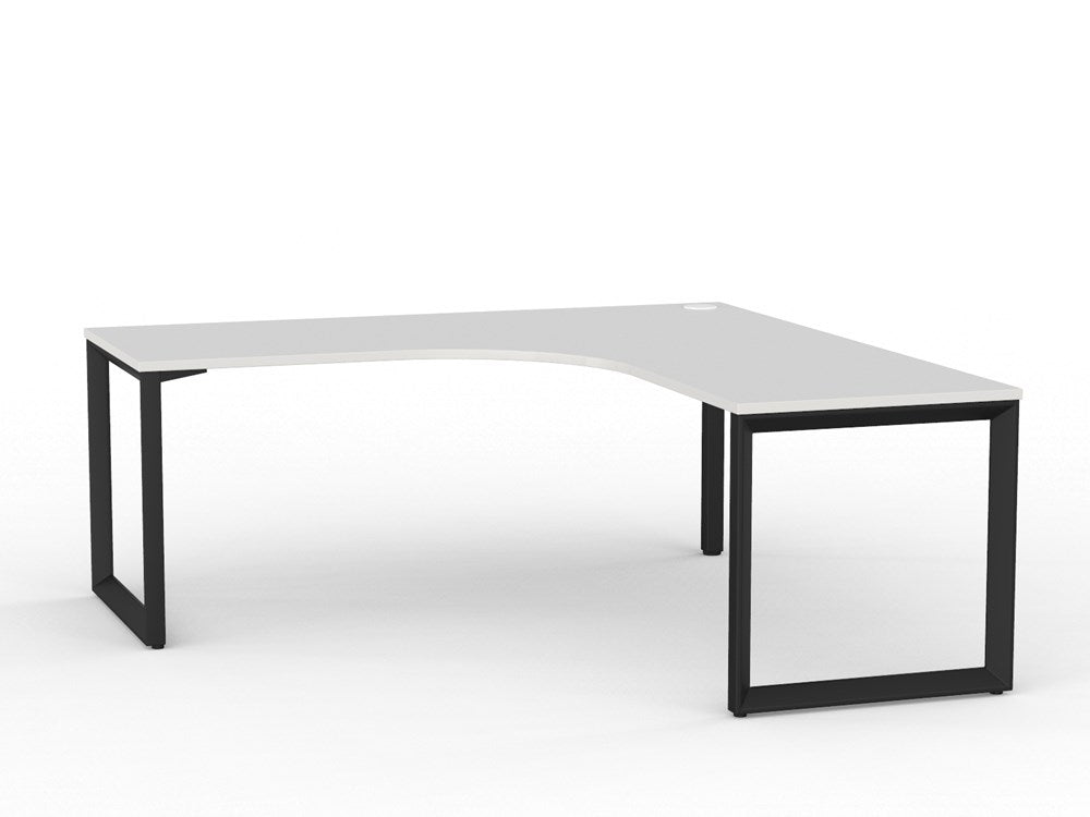Anvil 1800 x 1800 x 700 Workstation-Desking-White Top / Black Legs-Commercial Traders - Office Furniture