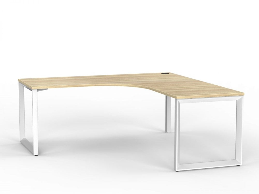Anvil 1800 x 1800 x 700 Workstation-Desking-Atlantic Oak Top/White-Commercial Traders - Office Furniture