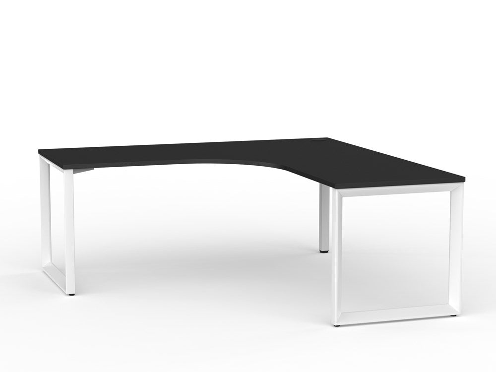 Anvil 1800 x 1800 x 700 Workstation-Desking-Black top / White Frame-Commercial Traders - Office Furniture