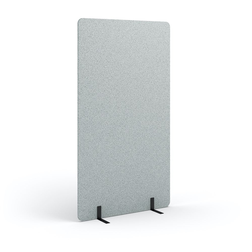 Acoustic Freestanding Partition - 1800h x 1000w -24mm thick-Noise Reduction-Dark Silvery Grey-Commercial Traders - Office Furniture