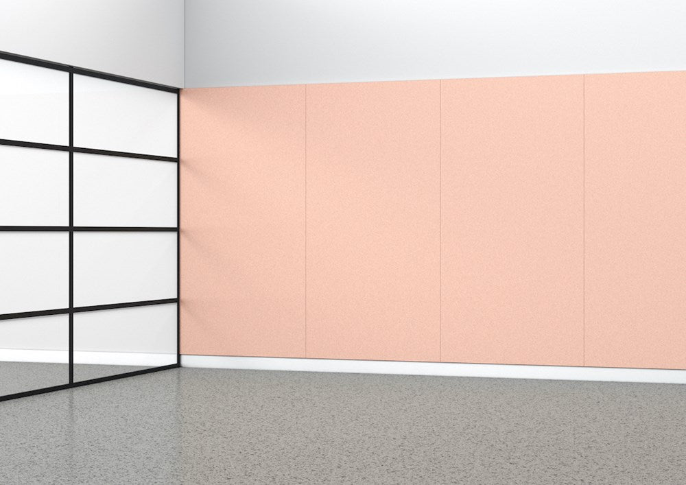 Acoustic Panel - 24mm thick - 1200 x 2400-Noise Reduction-Blush Pink-Commercial Traders - Office Furniture