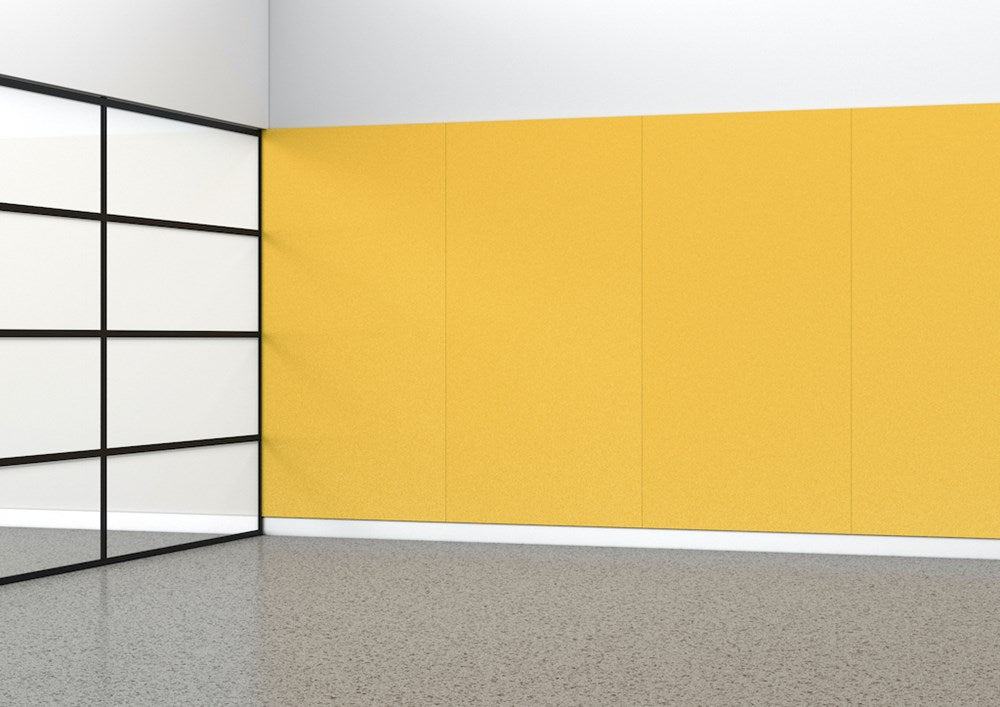 Acoustic Panel - 24mm thick - 1200 x 2400-Noise Reduction-Yellow-Commercial Traders - Office Furniture