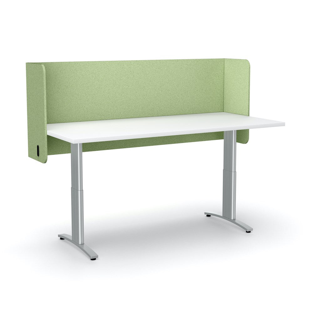 Acoustic Desk Screen Pod-Office Partitons-600 x 1200 mm-Leaf Green-Commercial Traders - Office Furniture