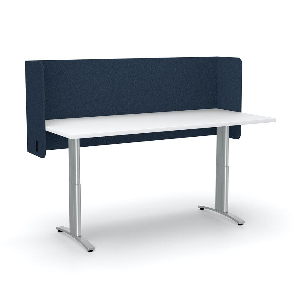 Acoustic Desk Screen Pod-Office Partitons-600 x 1200 mm-Navy Peony-Commercial Traders - Office Furniture